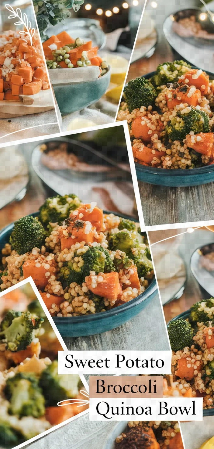 A photo of Sweet Potato Broccoli Quinoa Bowl Recipe