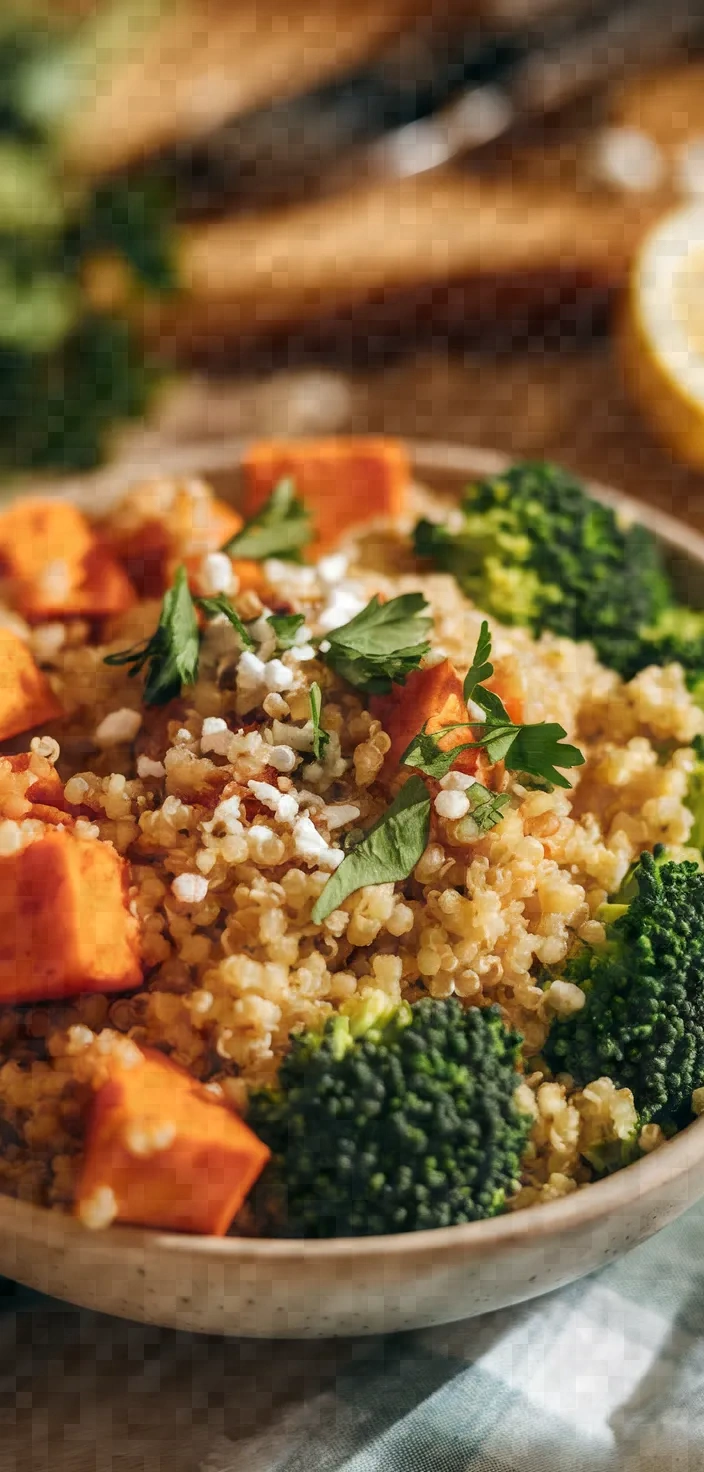 Ingredients photo for Sweet Potato Broccoli Quinoa Bowl Recipe