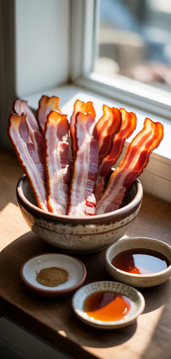 Ingredients photo for Air Fryer Twisted Bacon Recipe