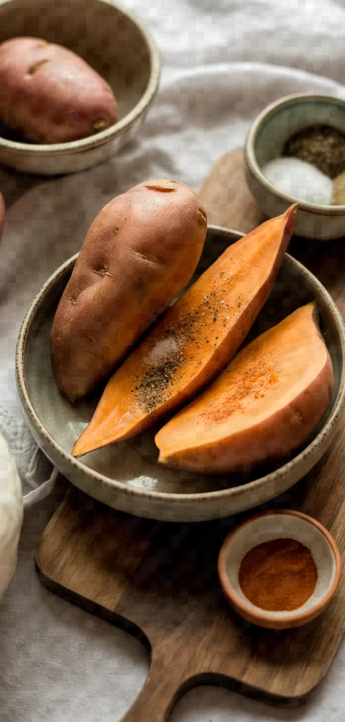 Ingredients photo for Baked Sweet Potato Fries Recipe