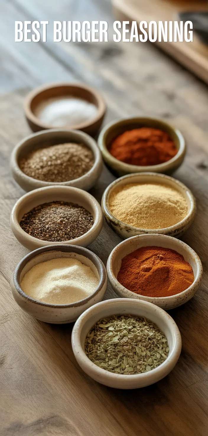 Ingredients photo for Best Burger Seasoning Recipe
