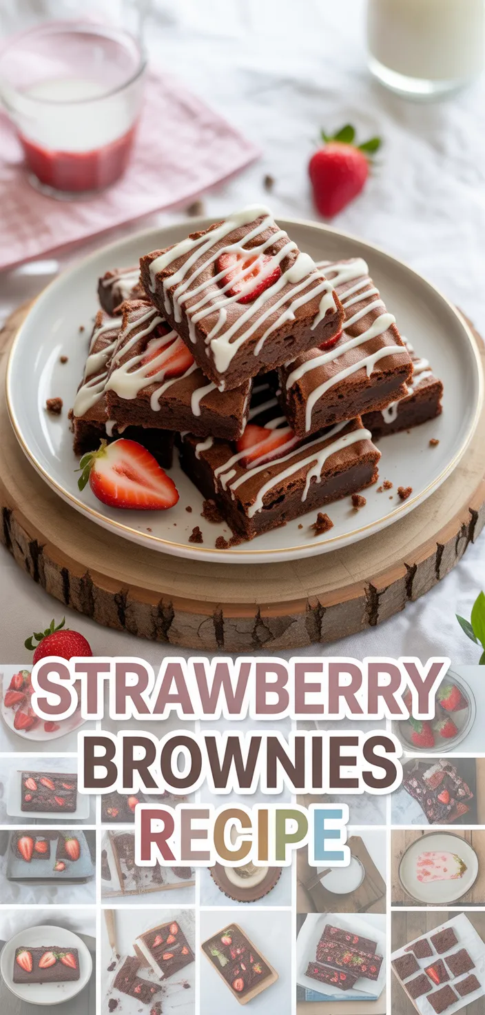 A photo of Strawberry Brownies Recipe