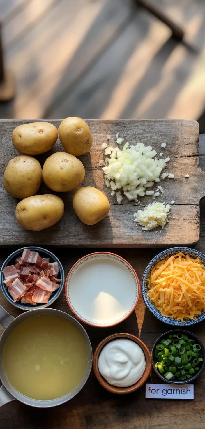 Ingredients photo for Crockpot Potato Soup Recipe