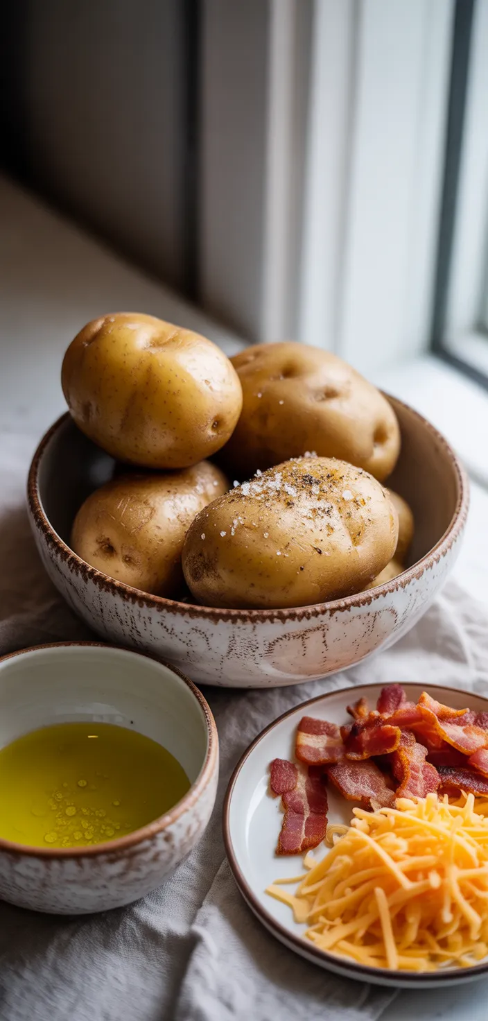 Ingredients photo for Easy Air Fryer Baked Potatoes Recipe