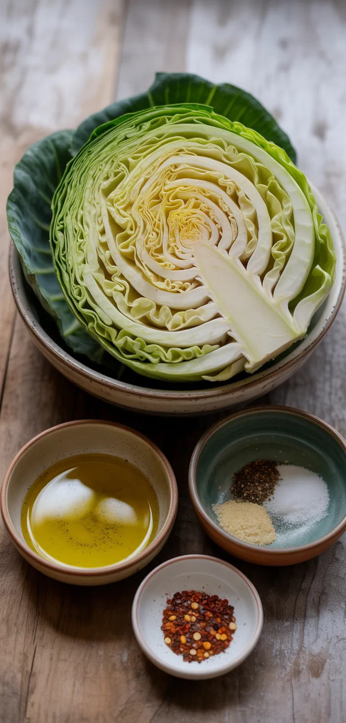 Ingredients photo for Roasted Cabbage Steaks Recipe