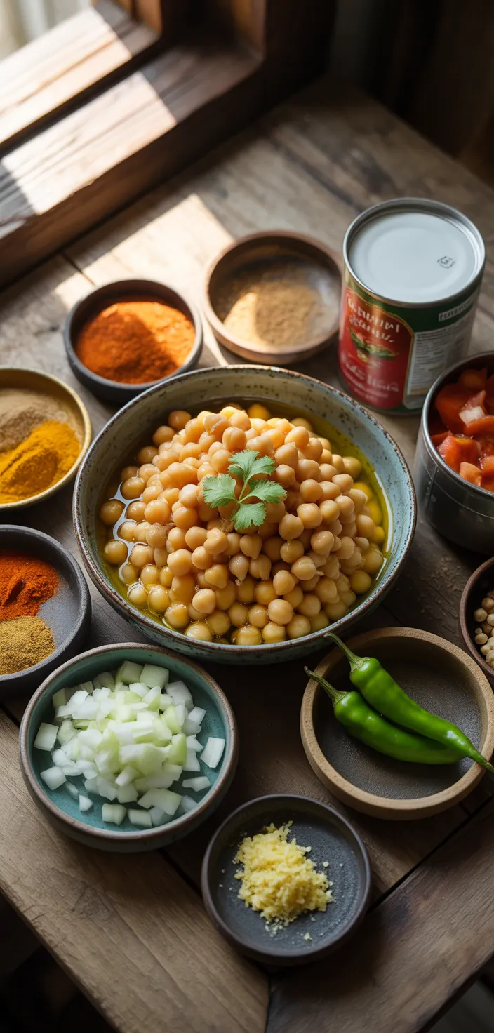 Ingredients photo for Vegetarian Chickpea Tikka Masala Watch What U Eat Recipe