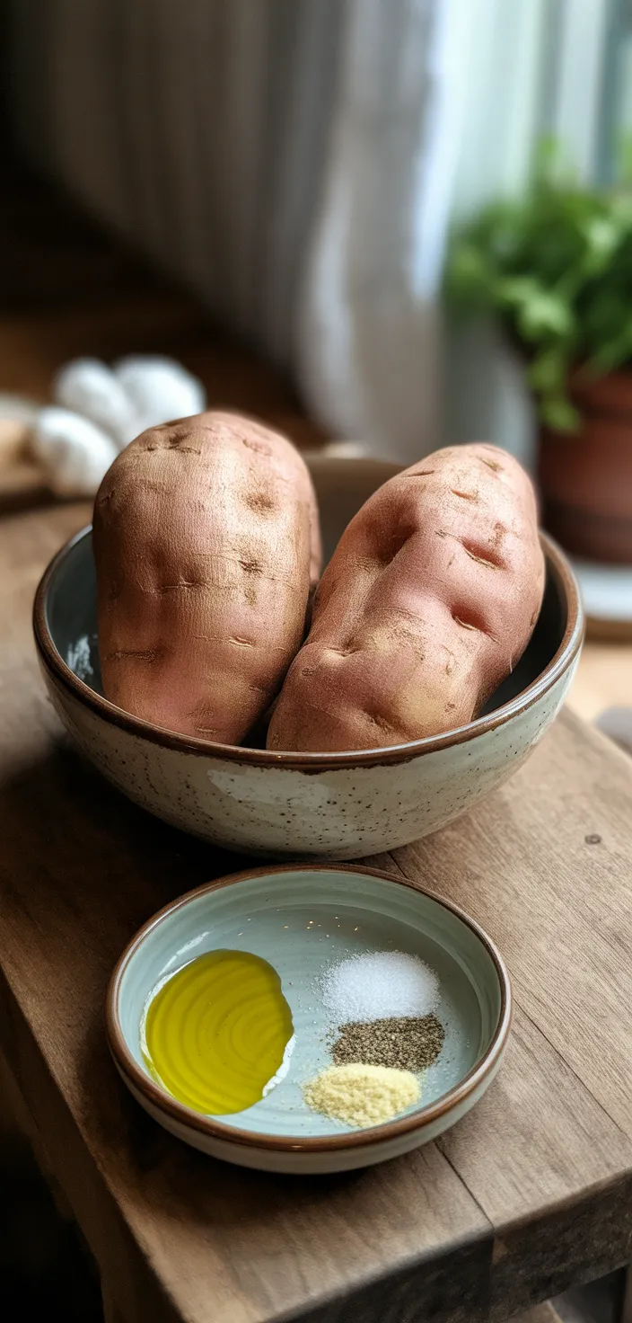 Ingredients photo for Air Fryer Baked Sweet Potatoes (Crispy And Tender) Recipe