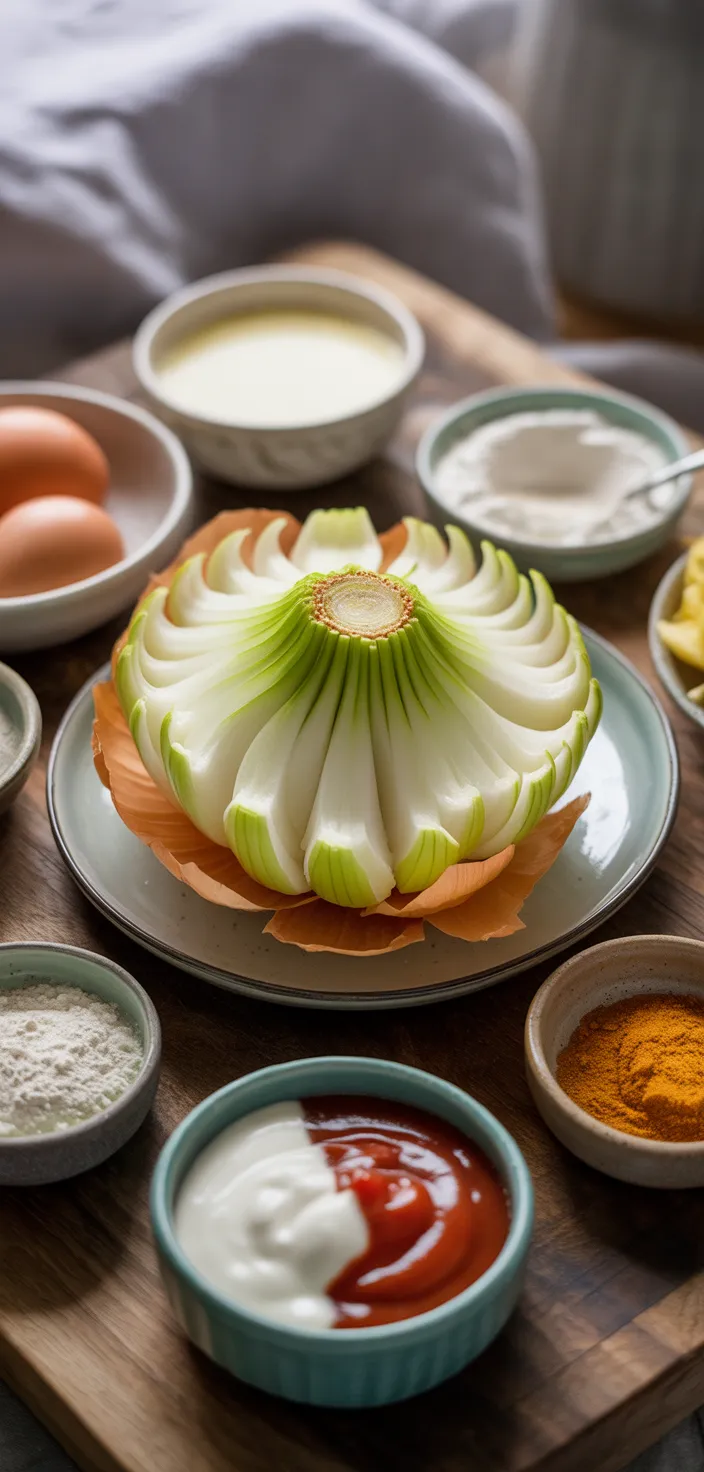 Ingredients photo for Air Fryer Blooming Onion Recipe