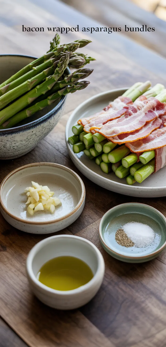 Ingredients photo for Bacon Wrapped Asparagus Bundles Recipe