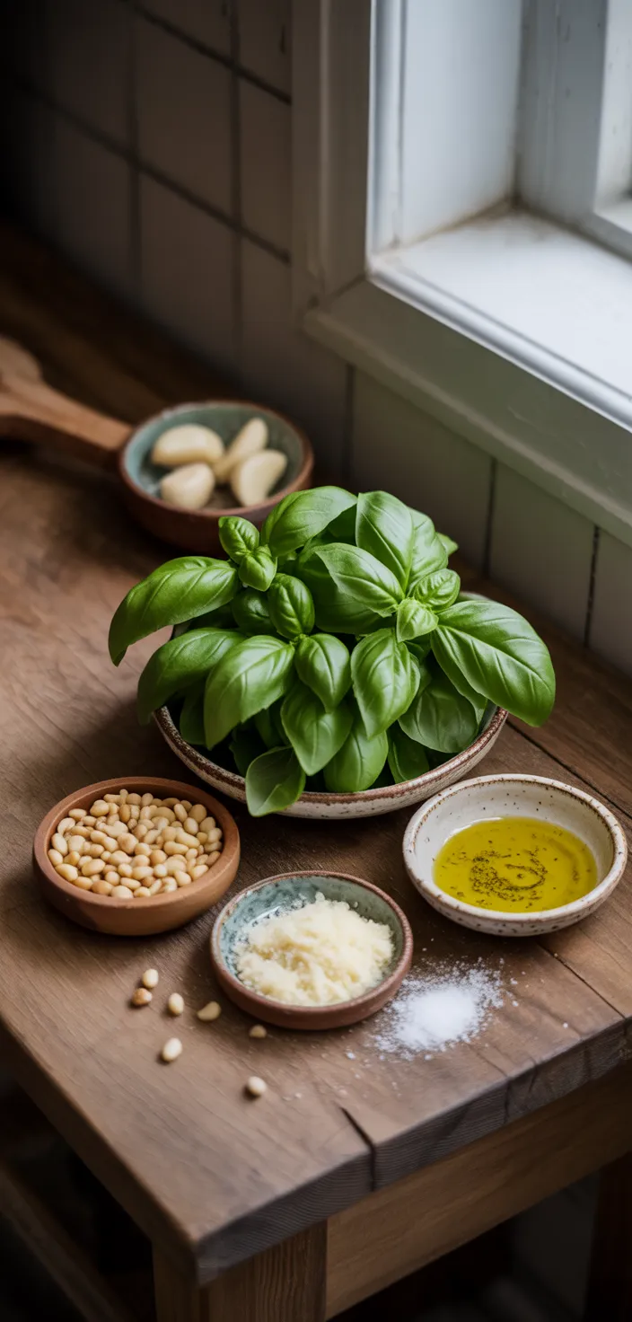 Ingredients photo for Basil Pesto Recipe