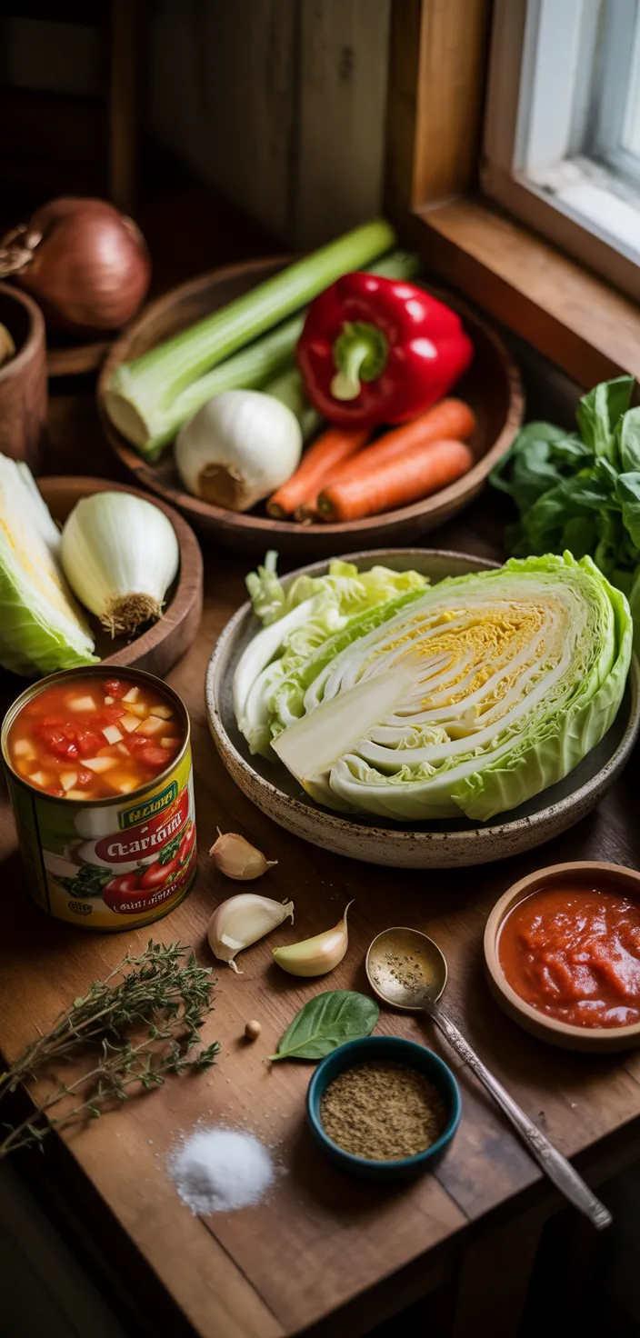 Ingredients photo for Best Cabbage Soup (Easy & Healthy!) Recipe