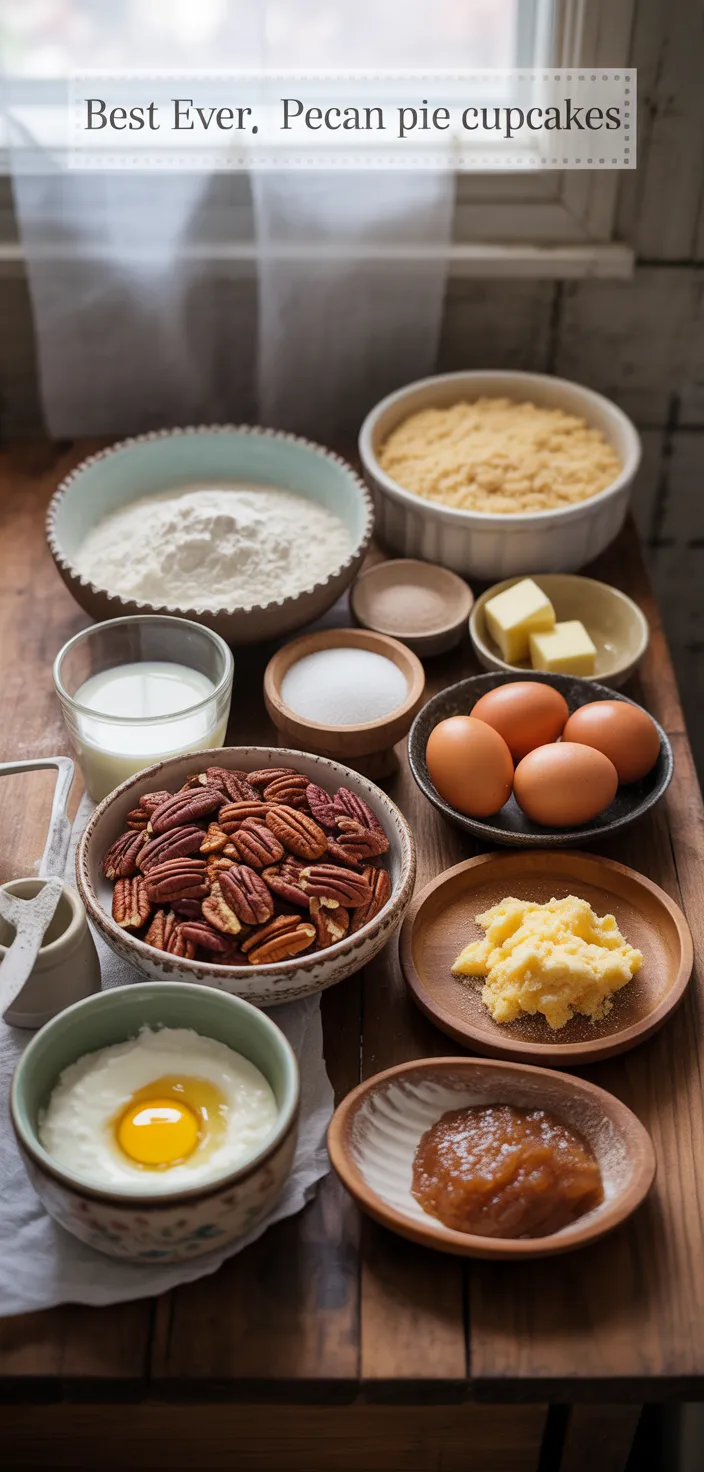 Ingredients photo for Best Ever Pecan Pie Cupcakes Recipe
