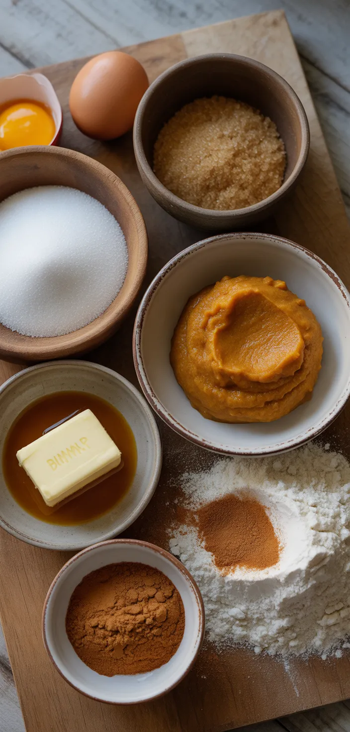 Ingredients photo for Brown Butter Pumpkin Snickerdoodle Cookies Recipe