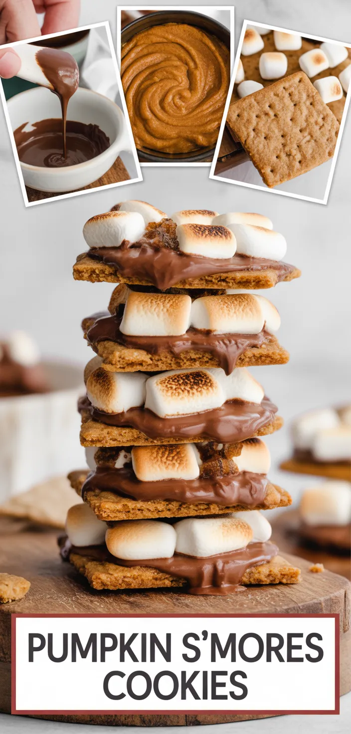 A photo of Pumpkin S'mores Cookies Recipe
