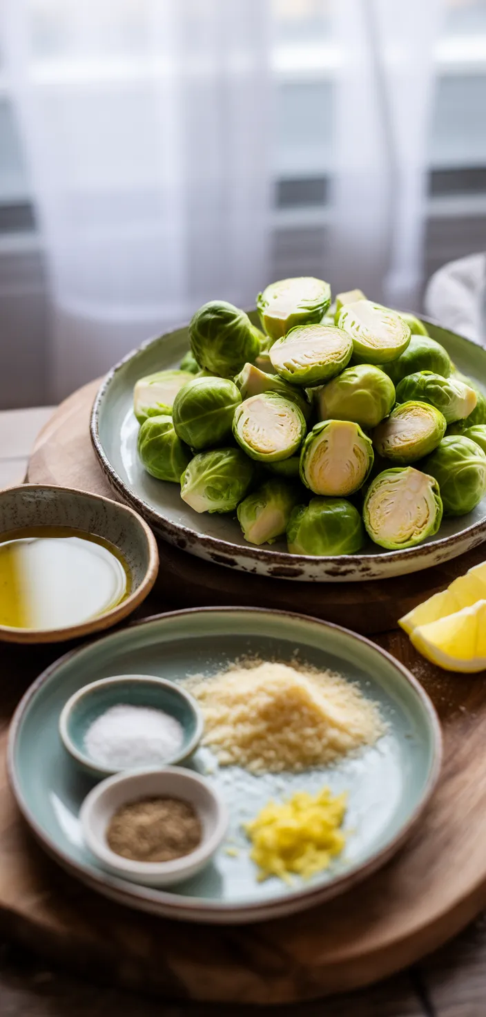 Ingredients photo for Crispy Air Fryer Brussels Sprouts (Low Carb, Keto) Recipe