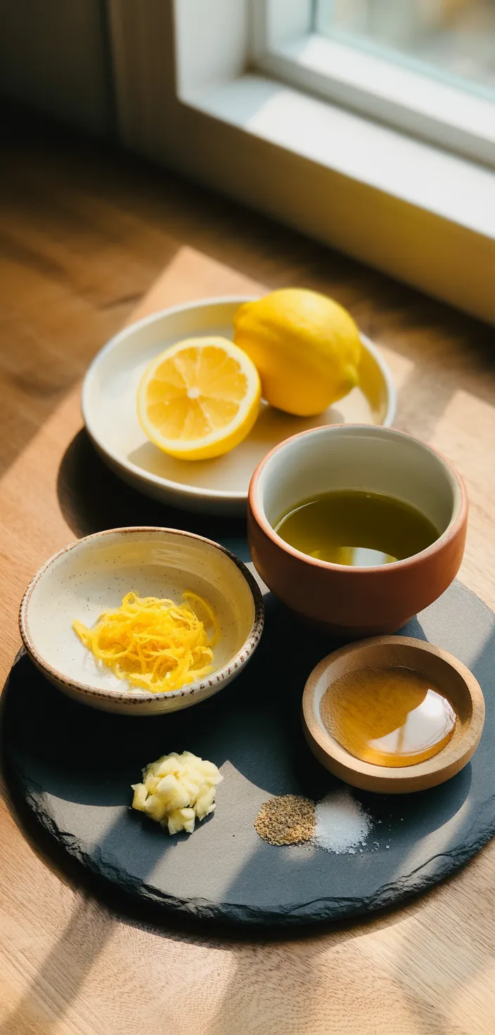 Ingredients photo for Lemon Vinaigrette Dressing Recipe