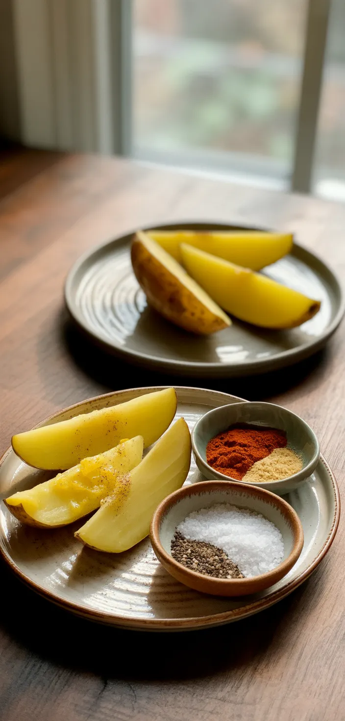 Ingredients photo for Seasoned Baked Potato Wedges Recipe