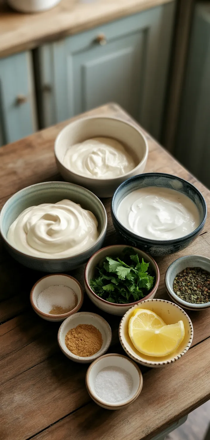Ingredients photo for Small Batch Ranch Dressing Recipe