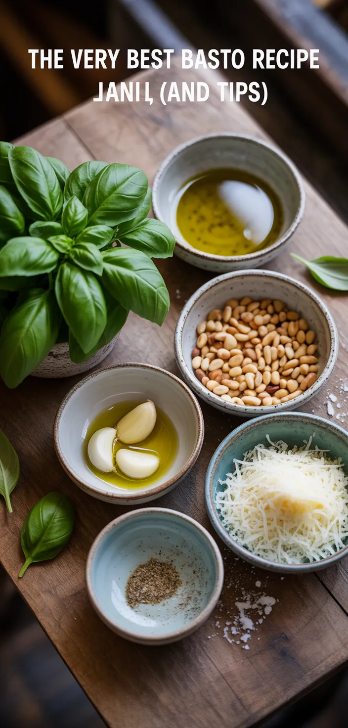 Ingredients photo for THE VERY BEST BASIL PESTO RECIPE (AND TIPS)  Recipe