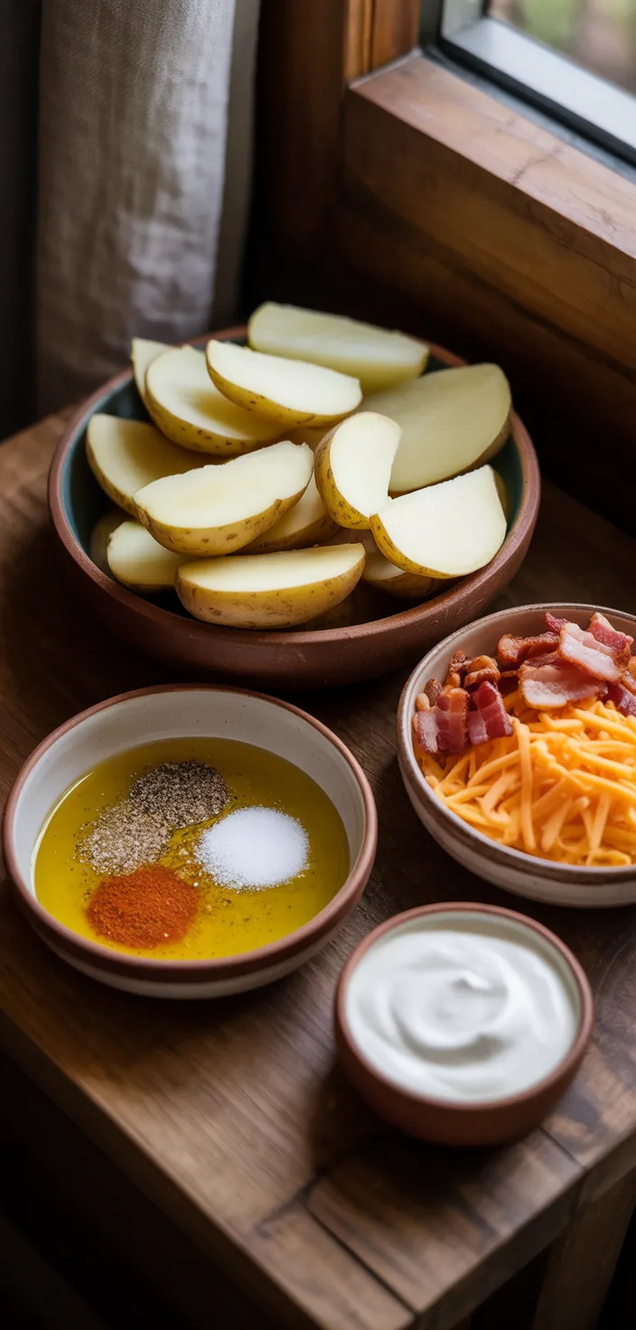 Ingredients photo for Baked Potato Slices Recipe