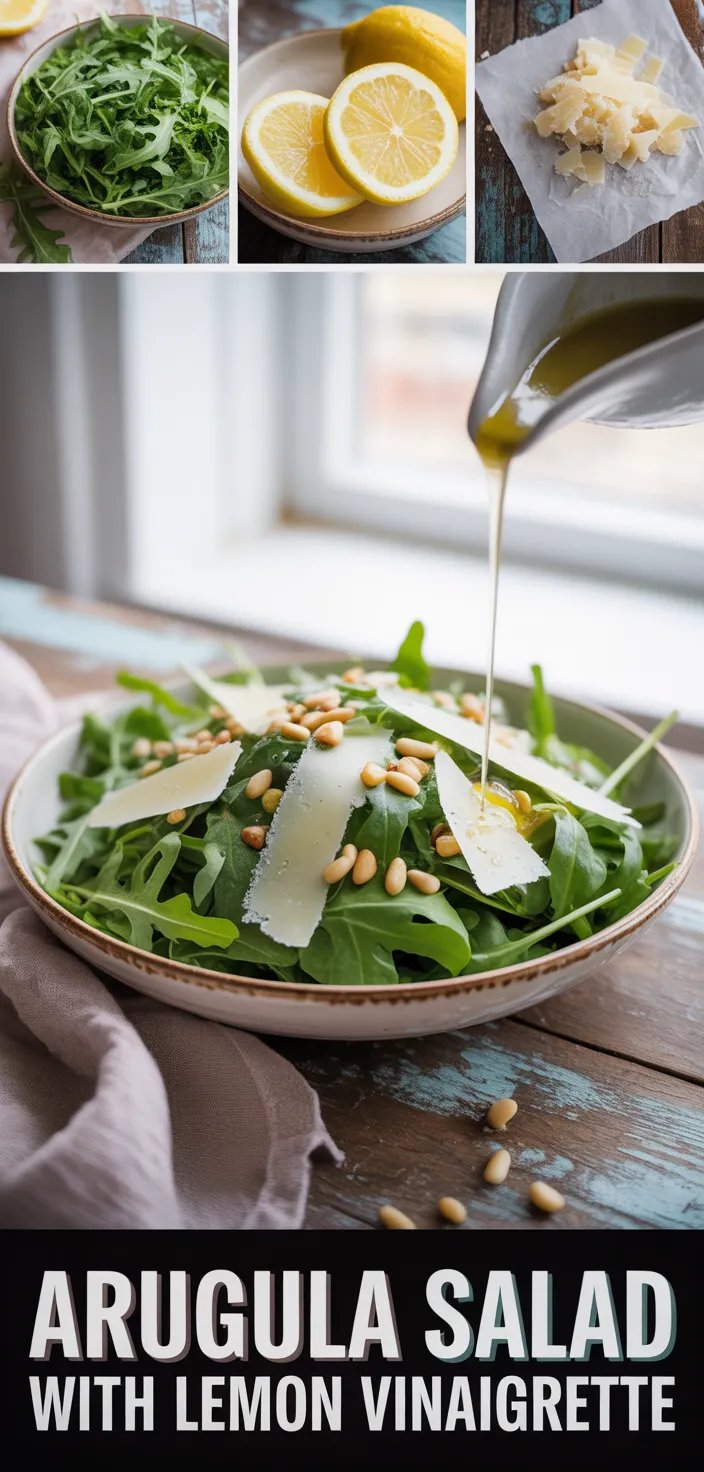 A photo of Arugula Salad With Lemon Vinaigrette Recipe