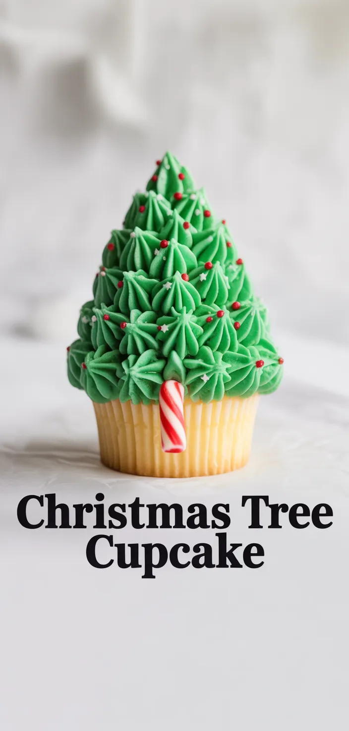 A photo of Christmas Tree Cupcake Recipe