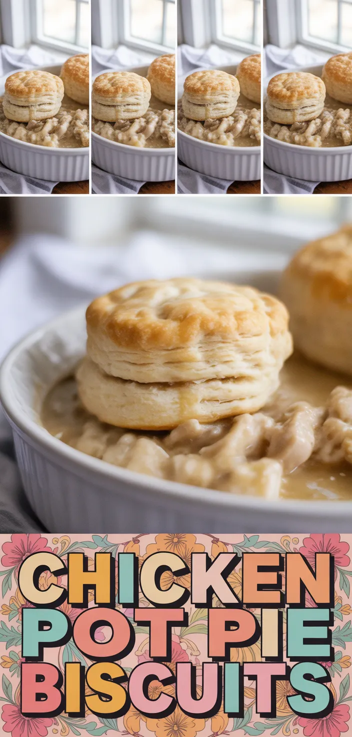 A photo of Easy Chicken Pot Pie With Biscuits Recipe
