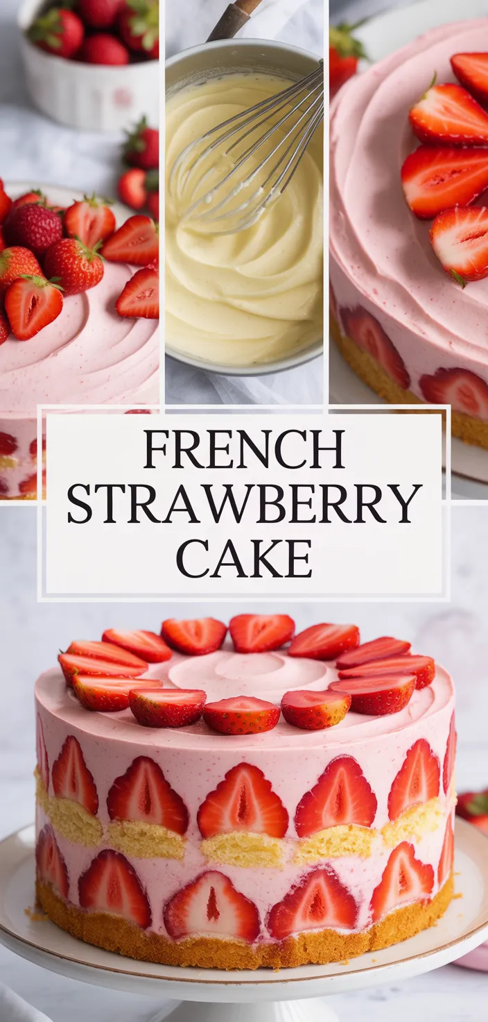 A photo of French Strawberry Cake Recipe