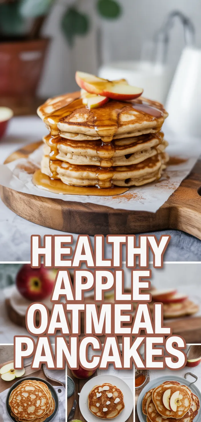 A photo of Healthy Oatmeal Apple Pancakes (Flourless & Easy) Recipe