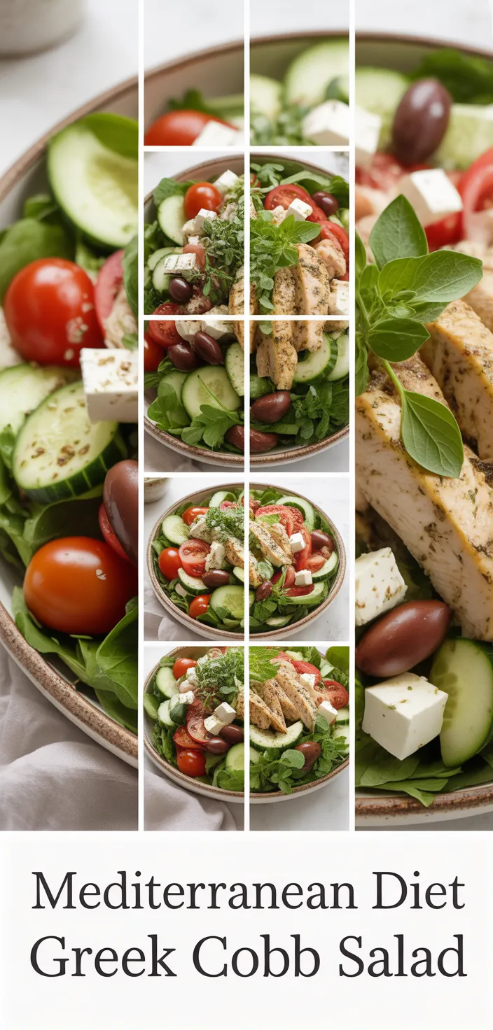 A photo of MEDITERRANEAN DIET GREEK COBB SALAD Recipe