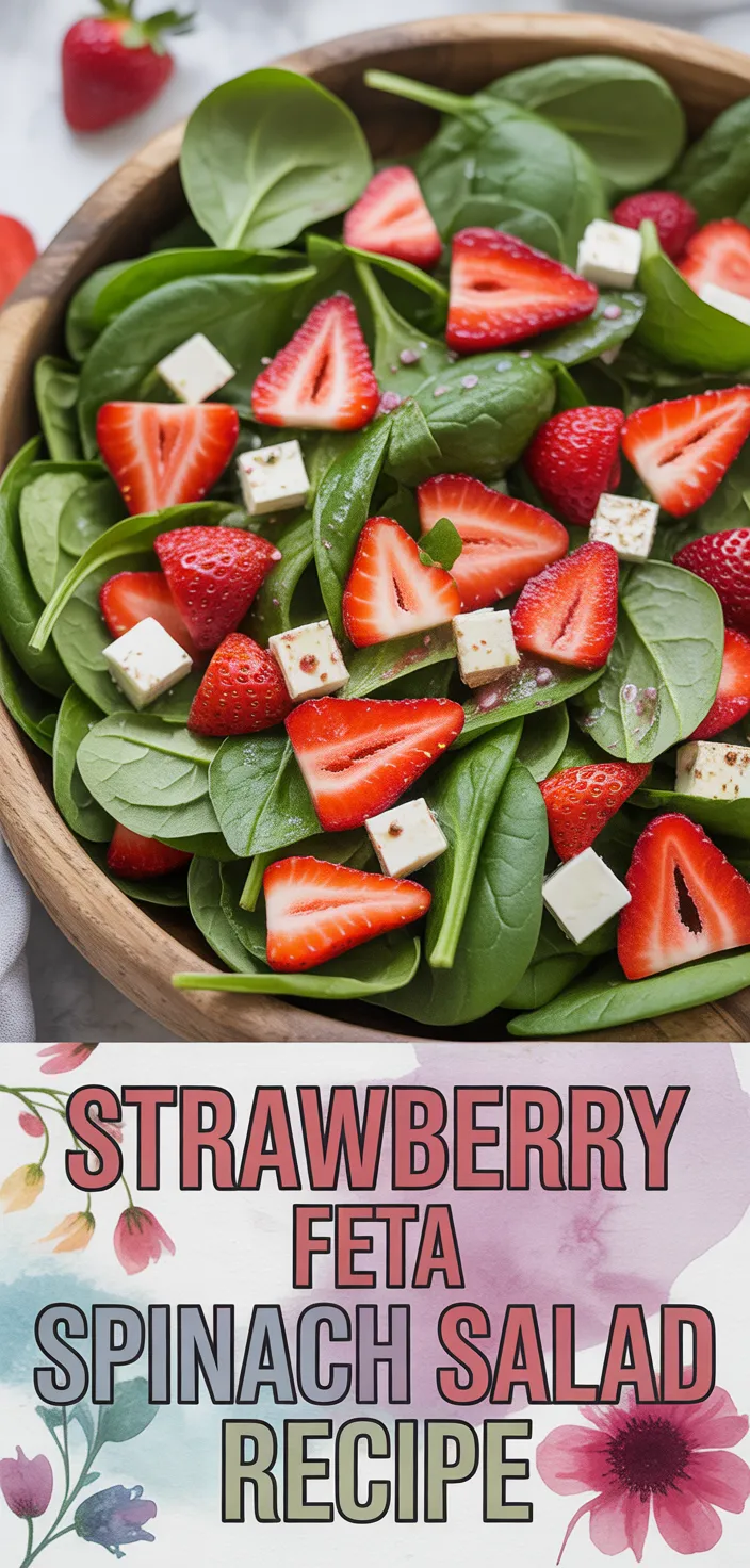 A photo of Strawberry Feta Spinach Salad Recipe