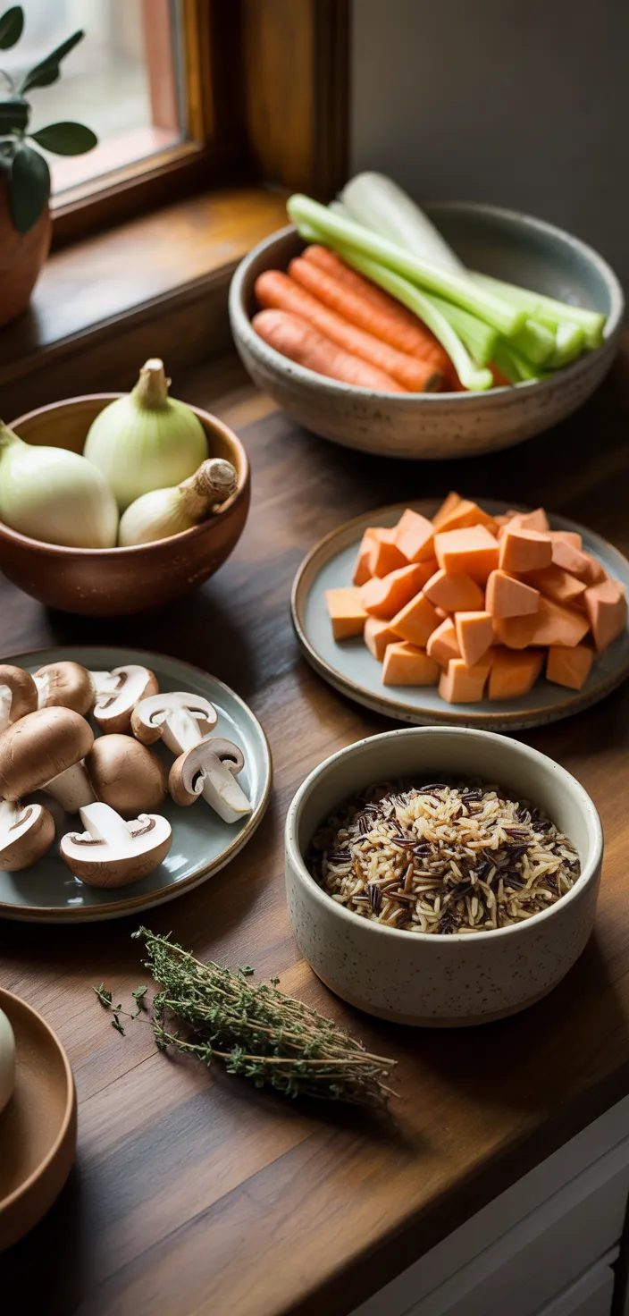 Ingredients photo for Cozy Autumn Wild Rice Soup Recipe