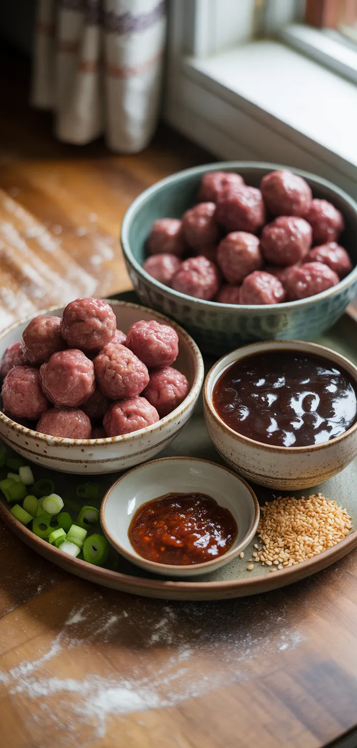 Ingredients photo for Easy Grape Jelly Meatballs Recipe