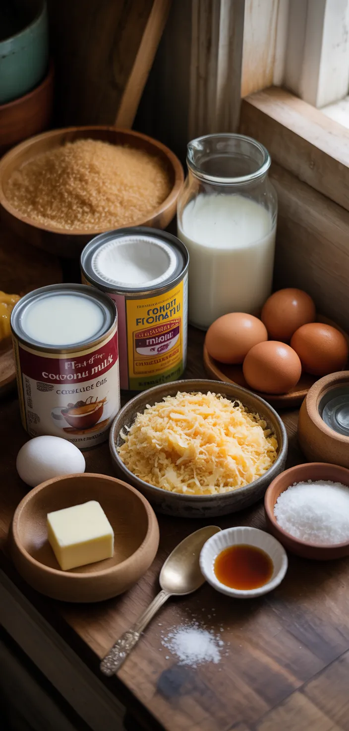 Ingredients photo for French Antilles Coconut Flan (Flan Coco) Recipe