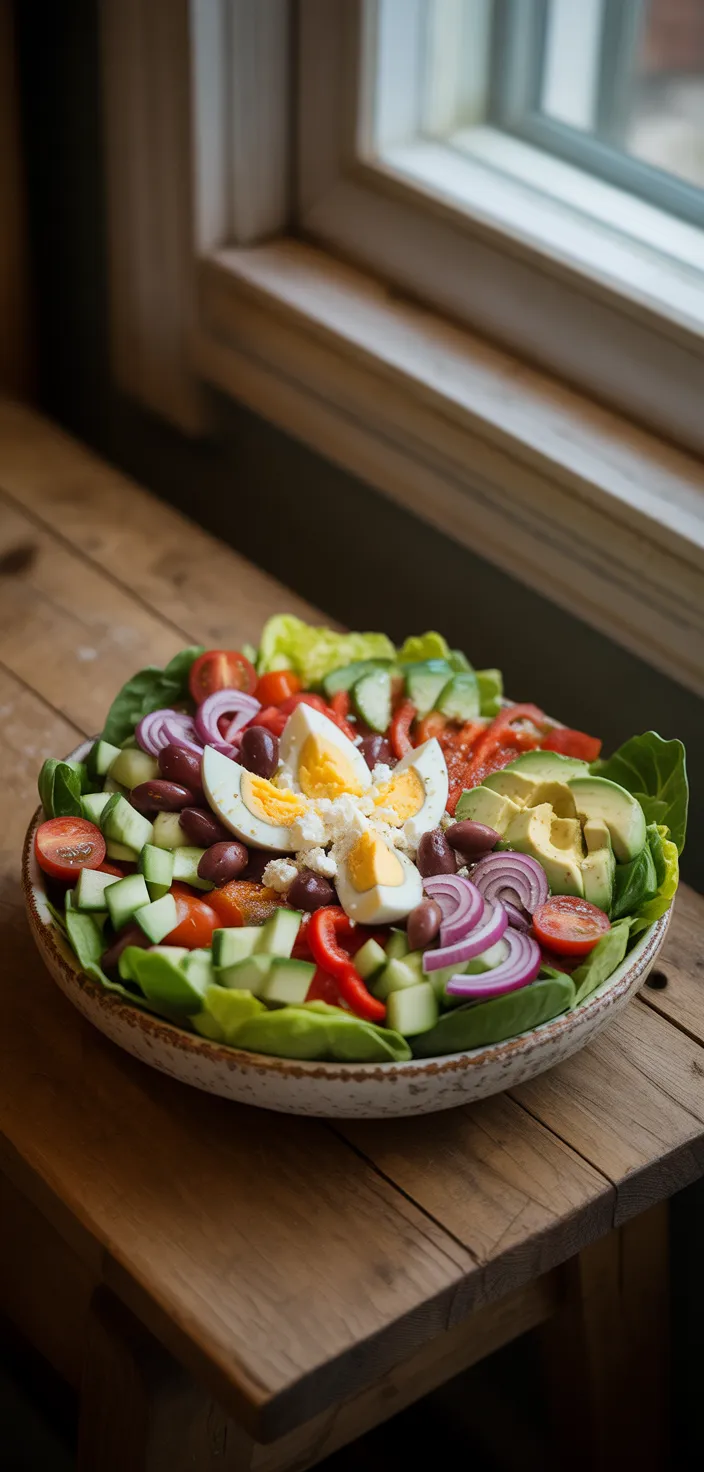 Ingredients photo for MEDITERRANEAN DIET GREEK COBB SALAD Recipe