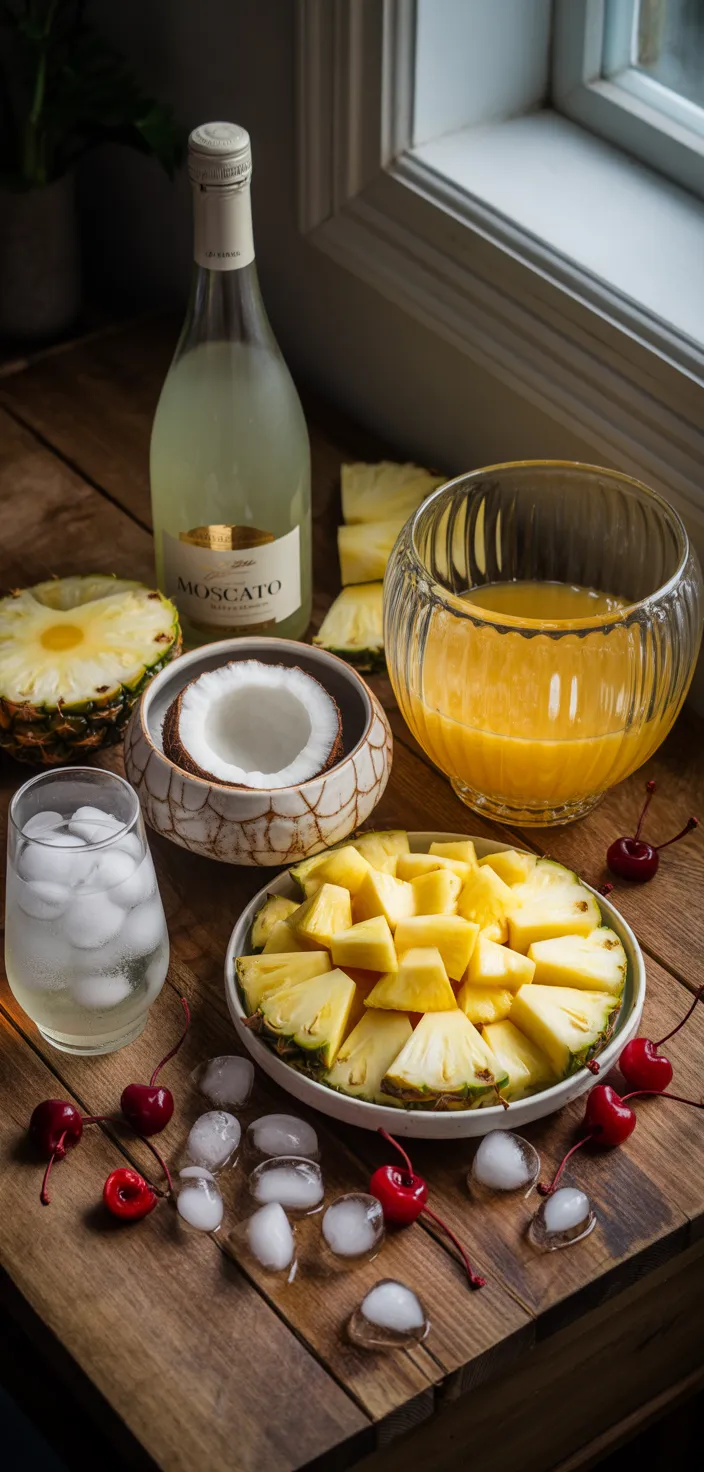 Ingredients photo for Pina Colada Sangria Recipe