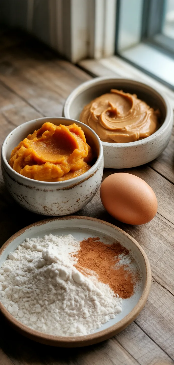 Ingredients photo for Pumpkin Dog Treats Recipe