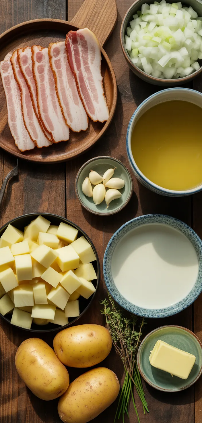 Ingredients photo for The Best Creamy Potato Soup Recipe