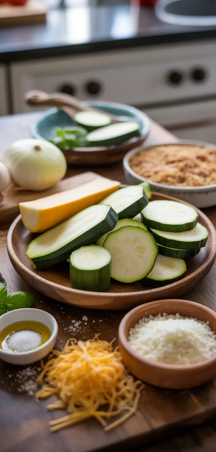 Ingredients photo for Zucchini And Squash Casserole Recipe
