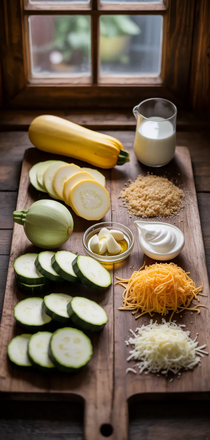 Ingredients photo for Zucchini And Squash Casserole Recipe