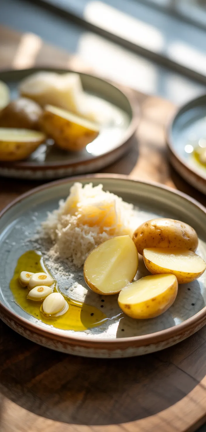 Ingredients photo for Air Fryer Garlic Parmesan Potatoes Recipe
