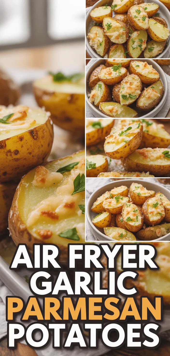 Air Fryer Garlic Parmesan Potatoes Recipe