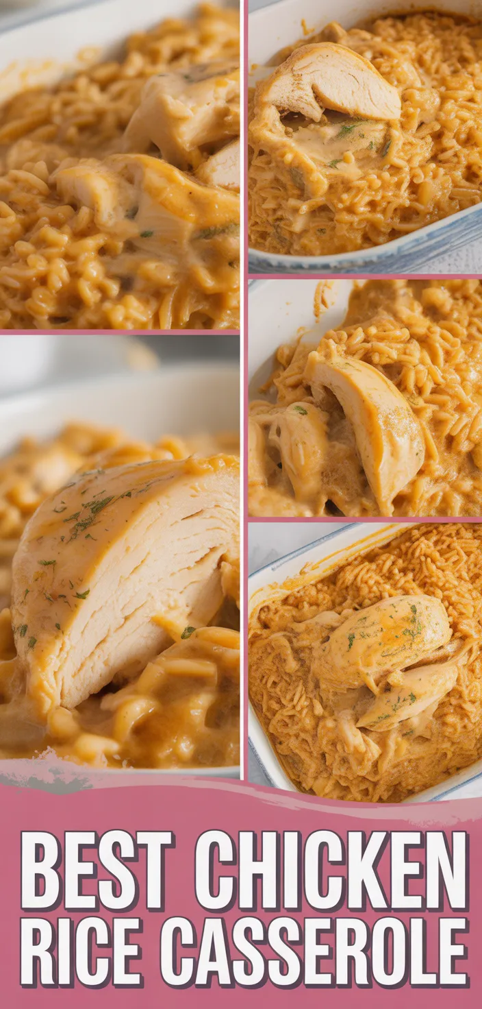 A photo of BEST EVER CHICKEN AND RICE CASSEROLE Recipe