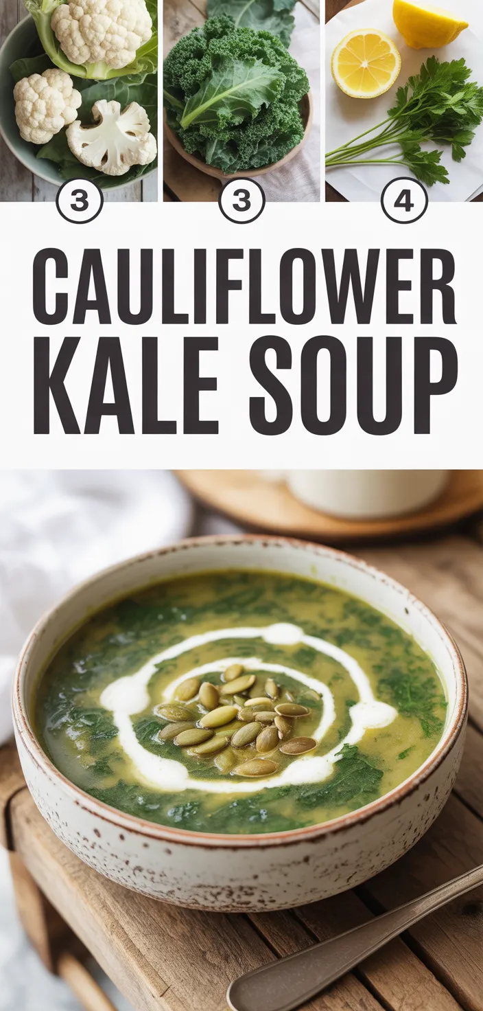A photo of Cauliflower Kale Soup Recipe