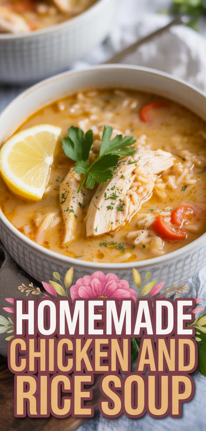 Homemade Chicken And Rice Soup Recipe