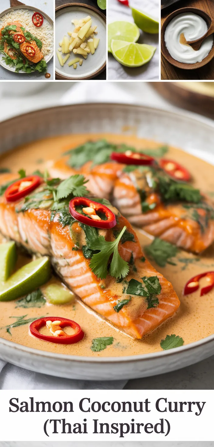 A photo of Salmon Coconut Curry (Thai Inspired) Recipe