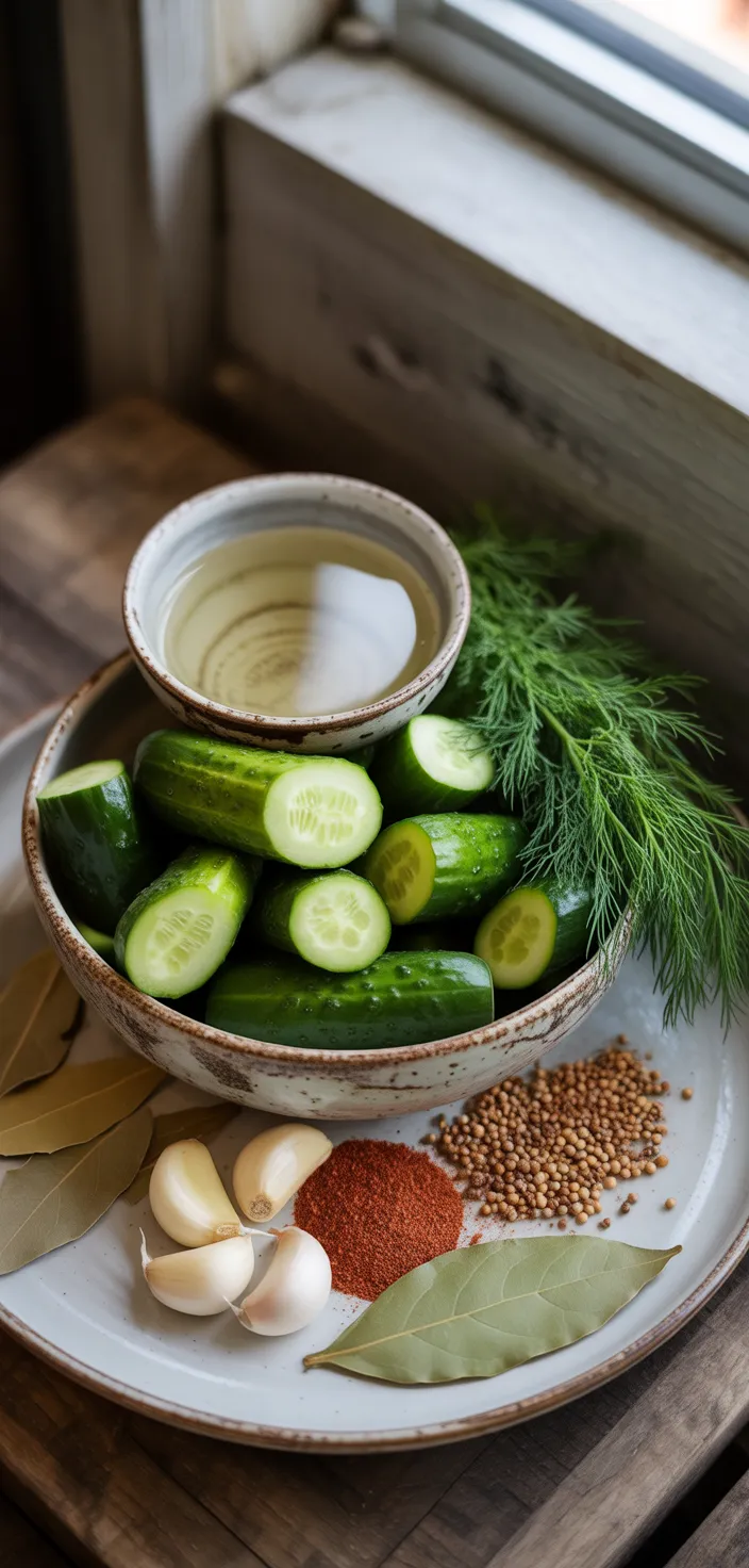 Ingredients photo for Refrigerator Pickles Recipe