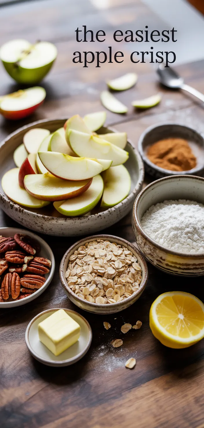 Ingredients photo for The Easiest Apple Crisp Recipe