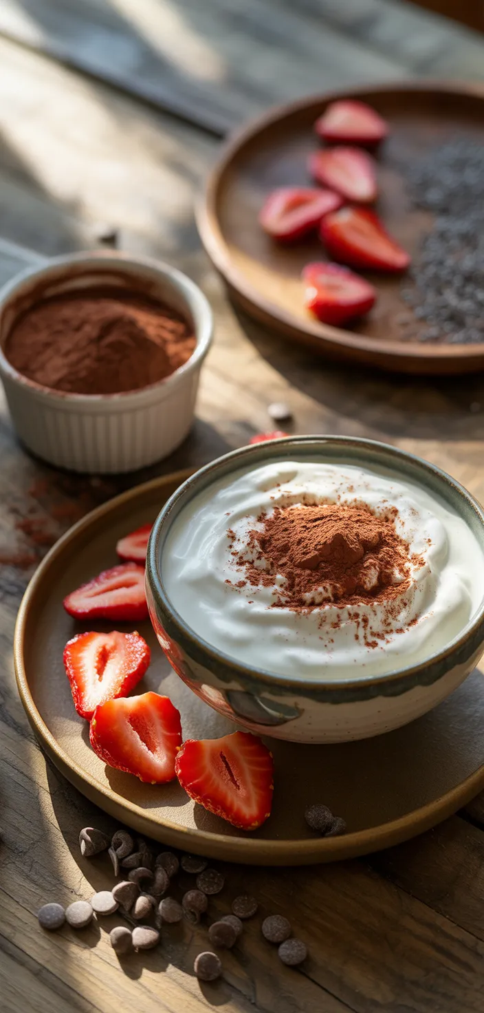 Ingredients photo for Chocolate Strawberry Yogurt Clusters Recipe