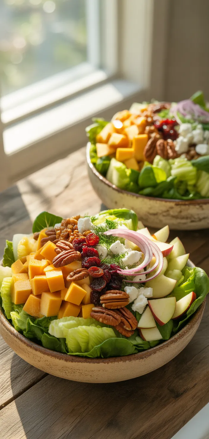 Ingredients photo for Chopped Autumn Salad With Apple Cider Dressing Recipe